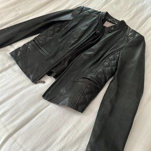 Quilted Leather Moto Jacket
